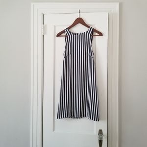 Striped Shift Dress (w/ pockets) Olivaceous